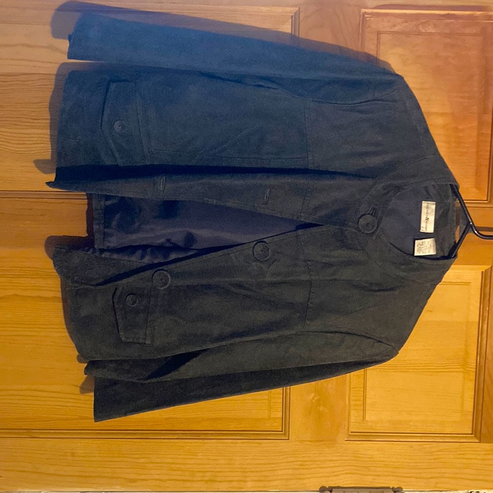 Grey leather jacket